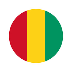 Round Guinea flag icon