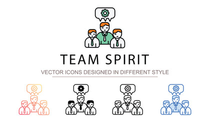 Team Spirit icon design with white background stock illustration