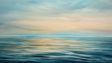 Fototapeta premium A serene expanse of blended colors spreads across the canvas, evoking a sense of calm and tranquility. 