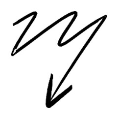 arrow line, doodle, vector, hand drawn