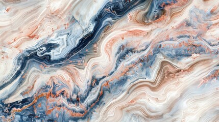Obraz premium A smooth, polished marble texture, with swirling veins of contrasting colors.