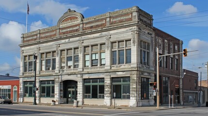 Obraz premium Historic preservation efforts for landmark buildings