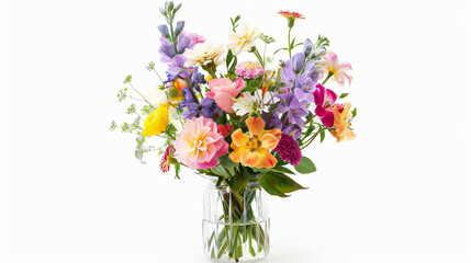 Obraz premium Bouquet of flowers isolated on white background