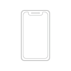 blank phone isolated