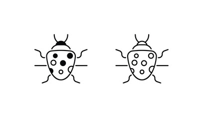 Lady Bug icon design with white background stock illustration