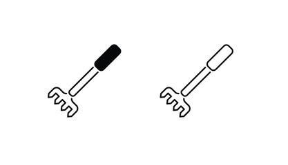 Rake icon design with white background stock illustration
