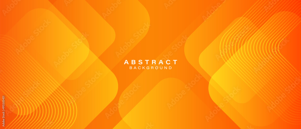 Poster orange abstract background with square shapes. geometric design elements. dynamic shapes. modern con