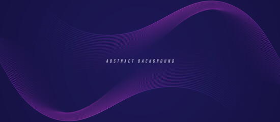 Modern abstract background with purple smooth wave. Flowing lines design. Dynamic curved lines. Suit for banner, flyer, poster, cover, brochure, website, corporate, booklet. Vector illustration