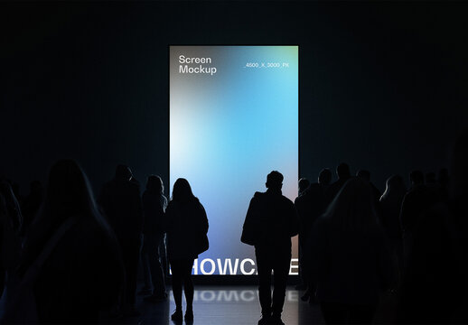 Vertical Event Screen Mockup With Generative AI