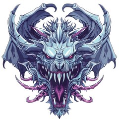 Red Skeleton Dragon Monster Head