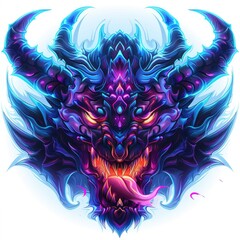 Red Skeleton Dragon Monster Head