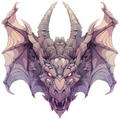 Red Skeleton Dragon Monster Head