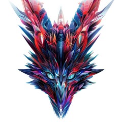 Red Skeleton Dragon Monster Head