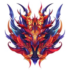 Red Skeleton Dragon Monster Head