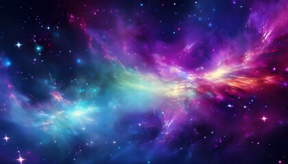 Fototapeta premium Cosmic nebula Space Colorful Background. 