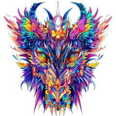 Red Skeleton Dragon Monster Head