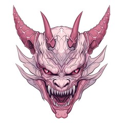 Red Skeleton Dragon Monster Head