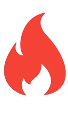 Fire sign. Fire. Fire icon. Fire with white background.