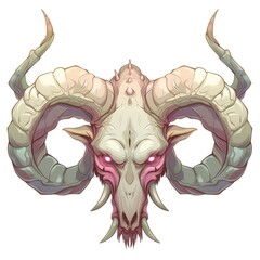 Red Skeleton Dragon Monster Head