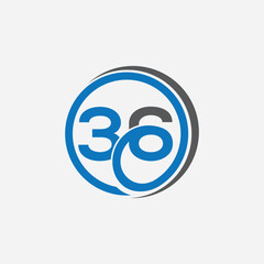 Obraz premium 360 logo design. 360 degree ,360 degree rotation, 360 Logo