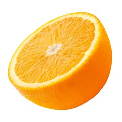 Half of orange isolated on white background