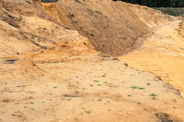 Large sand pits in operation in West Germany
