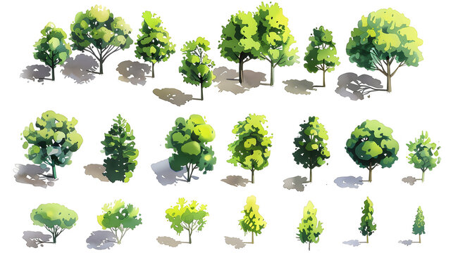architectural tall trees