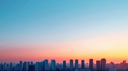 Obraz premium Urban scene with clear sky and polluted overlay, showing past vs present, environmental change