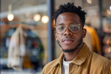 Obraz premium Portrait of a young black retail sales associate