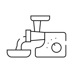 meat grinder line icon vector. meat grinder sign. isolated contour symbol black illustration