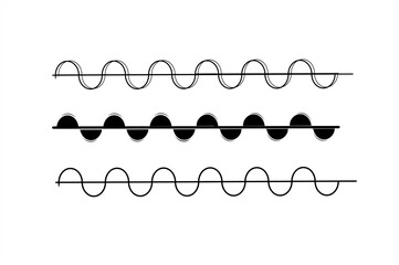 diagrammatic illustration of the movement of transverse waves