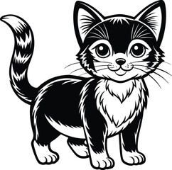 Cat silhouette vector isolated