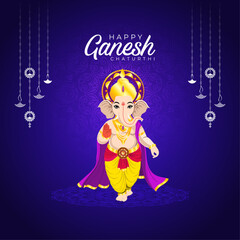 Ganesh Chaturthi festive greeting poster