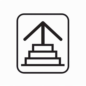 recommend clip art: Simple line art icon of stairs ascending to an arrow, representing career advancement and self-improvement