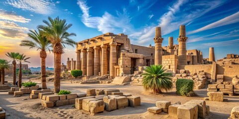 Fototapeta premium Ruins of the Egyptian Karnak Temple, the largest open-air museum in Luxor.