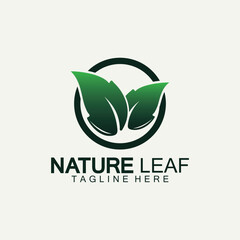 Logos of green leaf ecology nature element vector icon