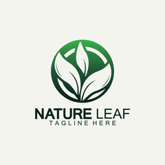 Logos of green leaf ecology nature element vector icon
