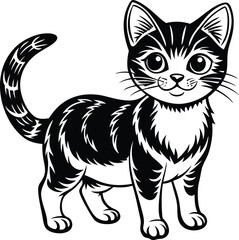 Cat silhouette vector isolated