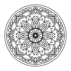 Mandala flower art coloring pages