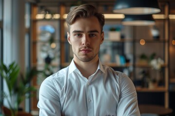 Fototapeta premium Portrait of a young male accountant