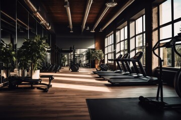 Fototapeta premium Interior of indoor gym