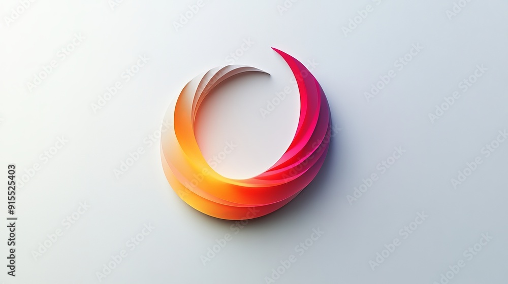 Fototapete color-changing logo on a white canvas. showcase elegant shapes and seamless transitions to highlight