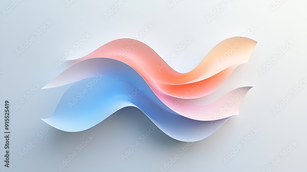 Fototapete color-changing logo on a white canvas. Showcase elegant shapes and seamless transitions to highlight contemporary design