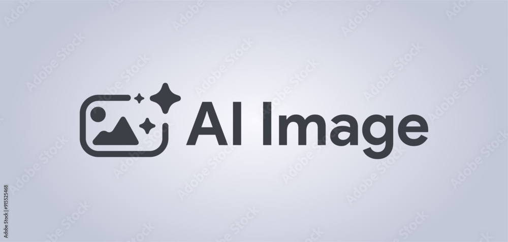 Poster generate ai image. picture artificial intelligence logo. machine learning generator. generate image 
