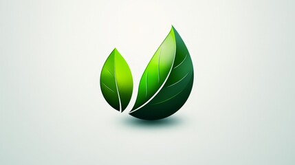 green environment logo with alternating colors on a white background. Integrate eco-friendly symbols