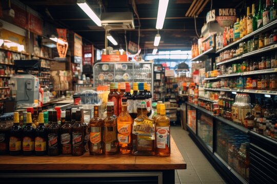 Interior of a New York bodega