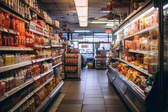 Interior of a New York bodega