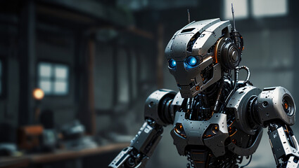 Fototapeta premium amazing cyborg robot