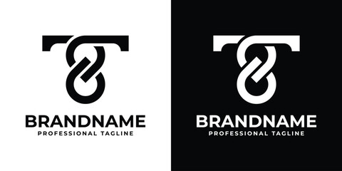 Letter T Infinity Logo, suitable for any business with T initial