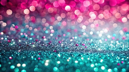 Pink teal silver glitter background with shiny sparkles and vibrant colors, glitter, pink, teal,...